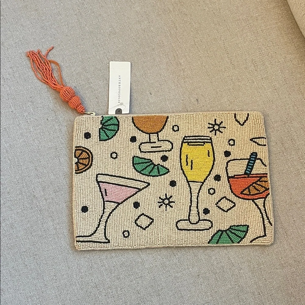 Anthropologie Fiona Beaded Clutch- Cocktails